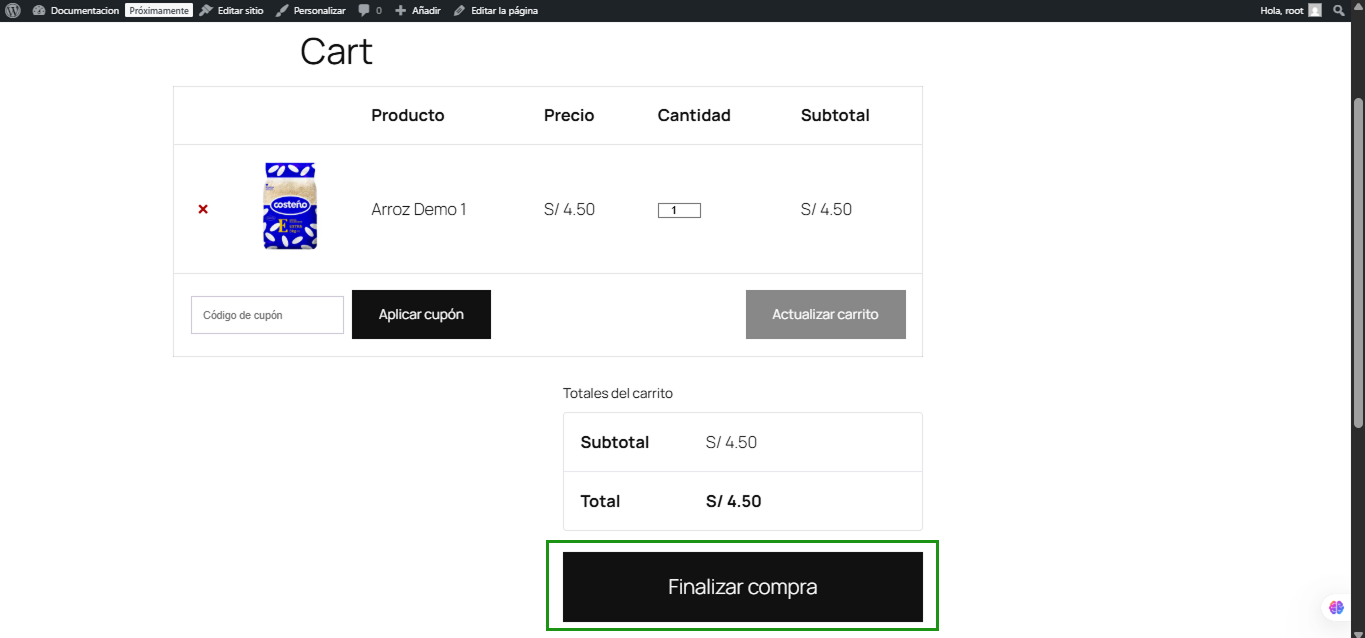 Finalizar compra