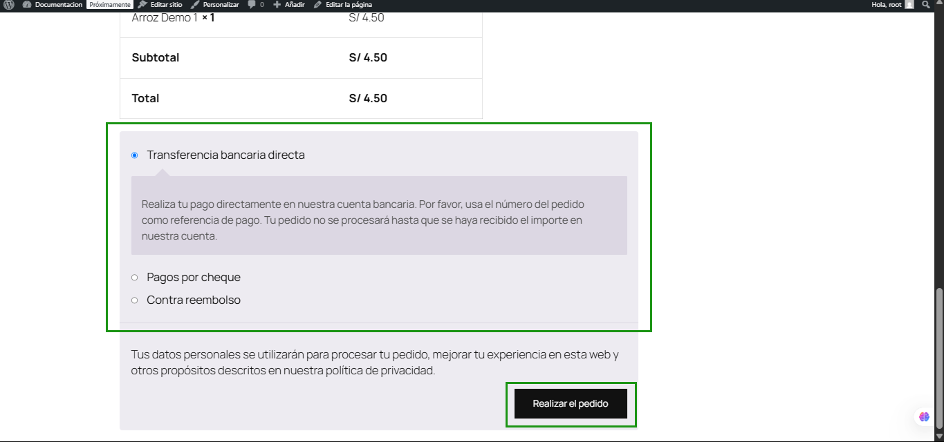 Pedido procesado